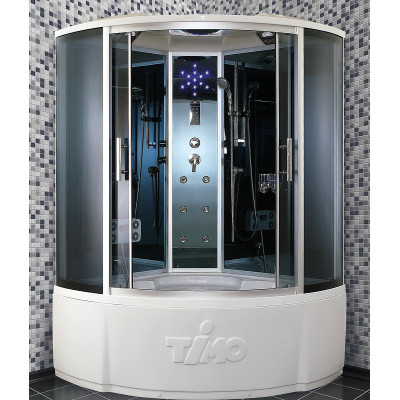 Душевая кабина 135х135х230см хром Timo T-1135