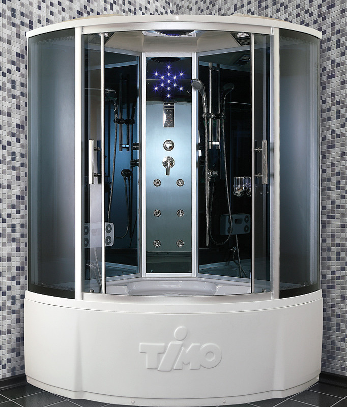 Душевая кабина 135х135х230см хром Timo T-1135