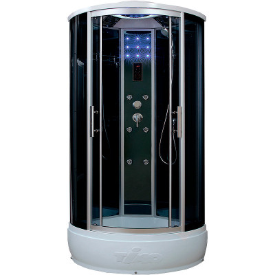 Душевая кабина 80х80х220см хром Timo T-1180