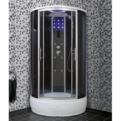 Душевая кабина 80х80х220см хром Timo T-1180