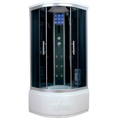 Душевая кабина 90х90х220см хром Timo T-1190
