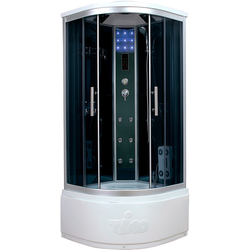 Душевая кабина 90х90х220см хром Timo T-1190