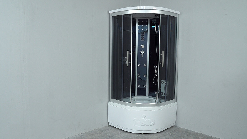 Душевая кабина 90х90х220см хром Timo T-1190