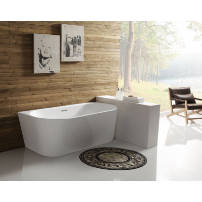 Ванна 170x80x56см пристенная акриловая Belbagno BB108-170-80 со сливом-переливом