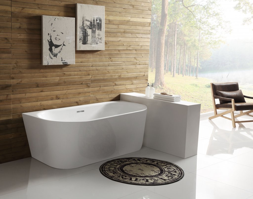 Ванна 170x80x56см пристенная акриловая Belbagno BB108-170-80 со сливом-переливом