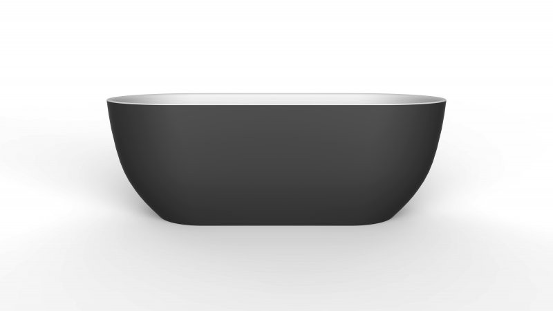 Ванна 170x80х60см Belbagno BB70-1700-800-W/NM отдельностоящая акриловая, черный матовый
