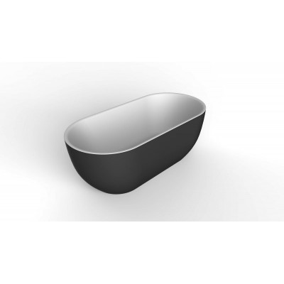 Ванна 170x80х60см Belbagno BB70-1700-800-W/NM отдельностоящая акриловая, черный матовый