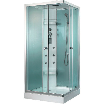 Душевая кабина левая 110х85х230см хром Timo TL-1504 L
