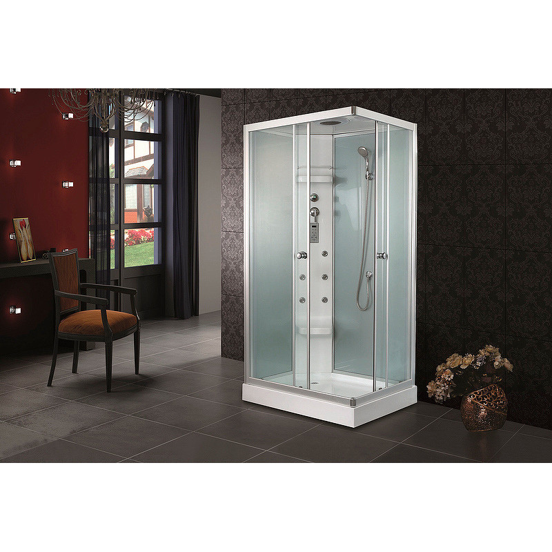 Душевая кабина левая 110х85х230см хром Timo TL-1504 L