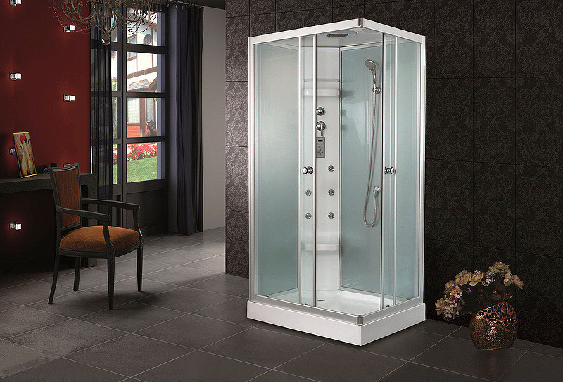 Душевая кабина левая 110х85х230см хром Timo TL-1504 L