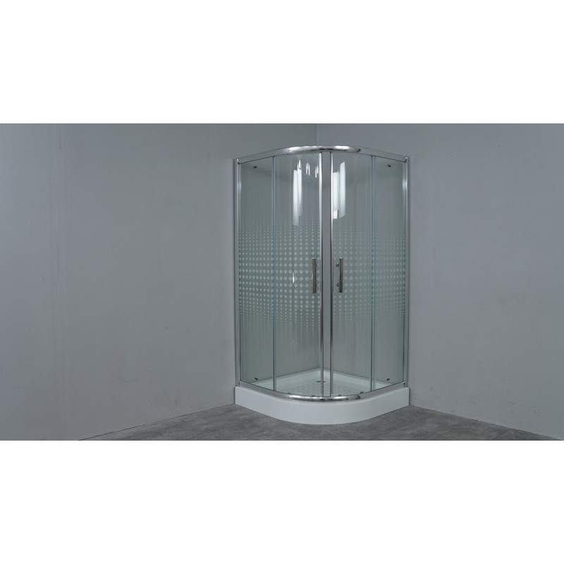 Душевой уголок 80х80х200см хром Timo TL-8001 R