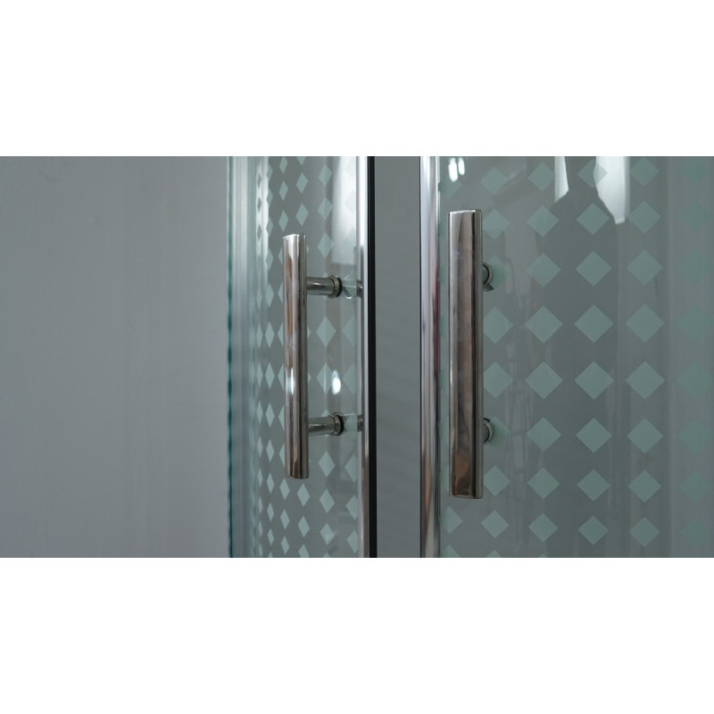 Душевой уголок 90х90х200см хром Timo TL-9002 R