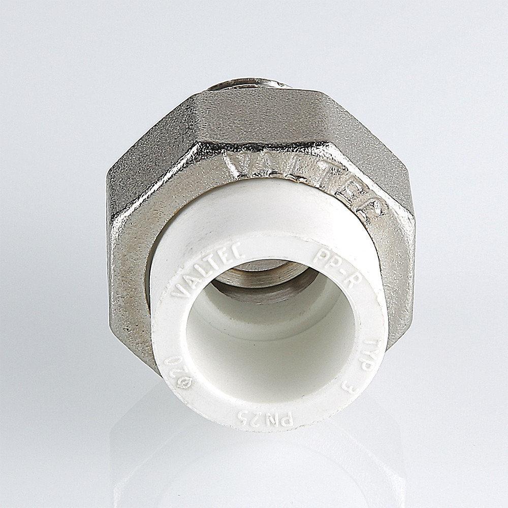 Муфта PPR белая разъемная НР 50 х1 1/2" VALTEC VTp.761.0.05008