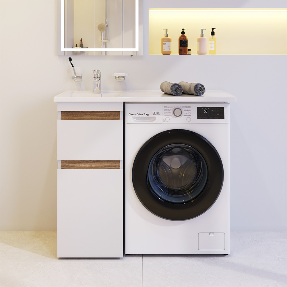База под столешницу для стиральной машины белая 40см Am.pm X-Joy M30FHX1002FG