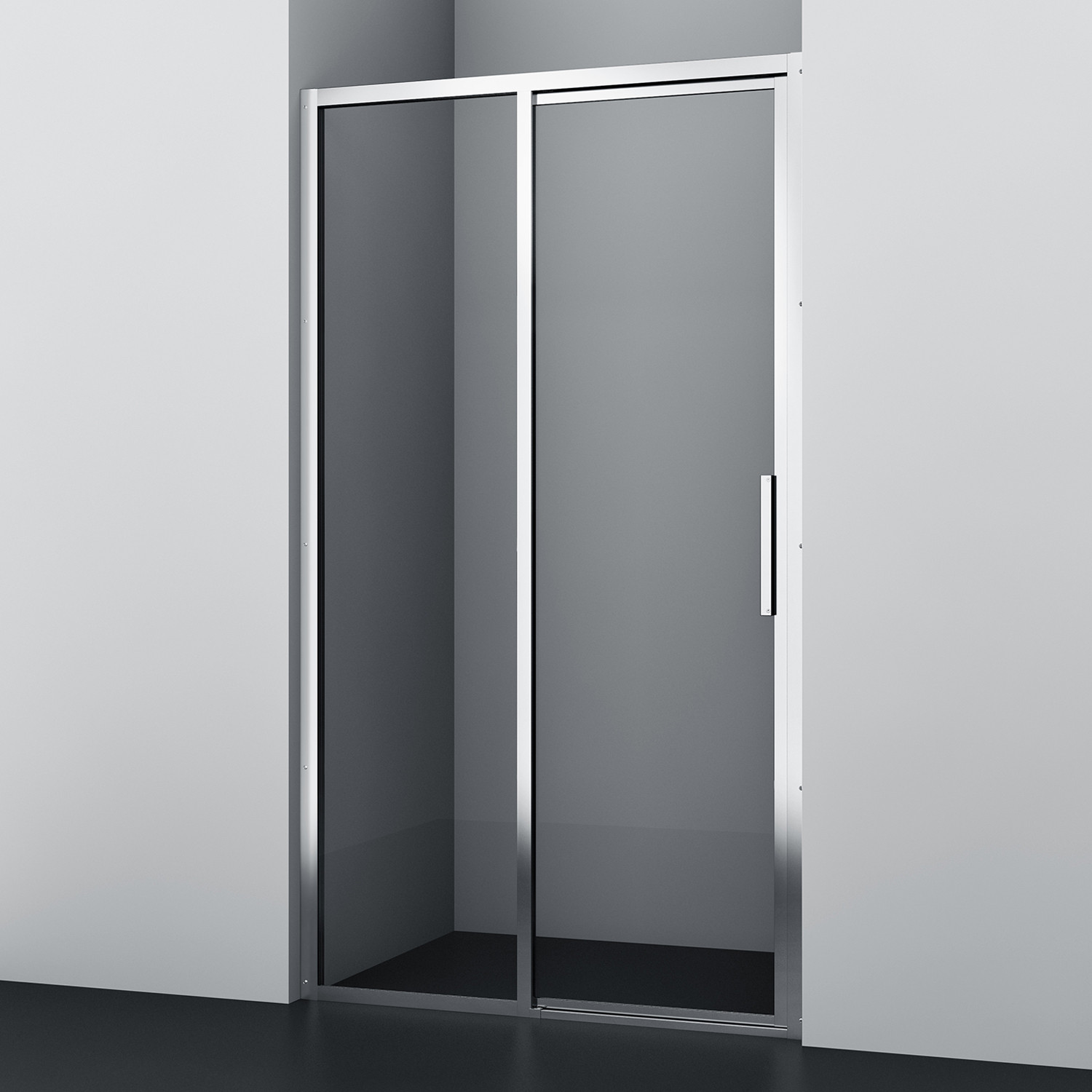 Душевая дверь 120х200см левая хром WasserKraft Lopau 32S05L