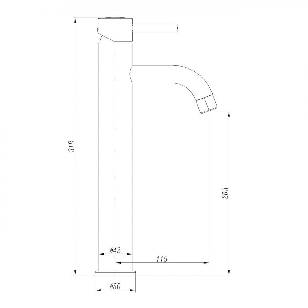 Смеситель для раковины черный Abber Wasser Kreis AF8111B