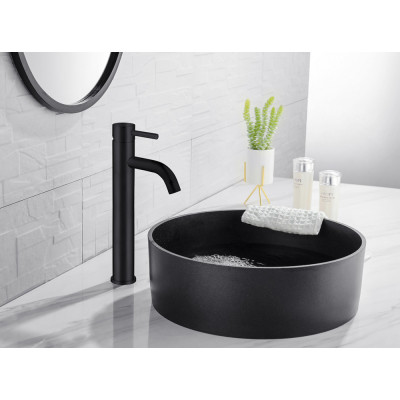 Смеситель для раковины черный Abber Wasser Kreis AF8111B