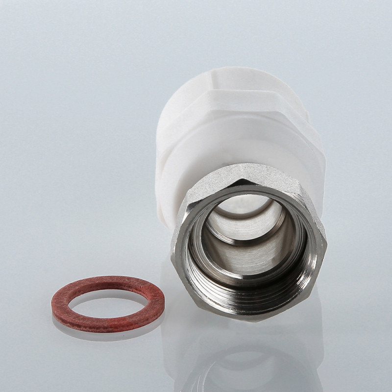 Муфта PPR белая с накидной гайкой 20 х 1/2" VALTEC VTp.708.0.02004