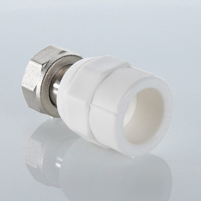 Муфта PPR белая с накидной гайкой 20 х 1/2" VALTEC VTp.708.0.02004