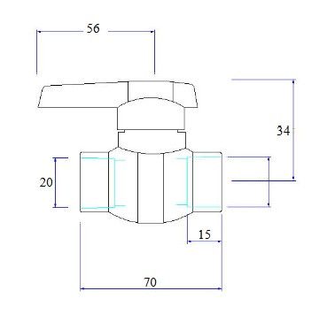 Кран шаровой PPR белый 20 VALTEC Vtp.743.0.020