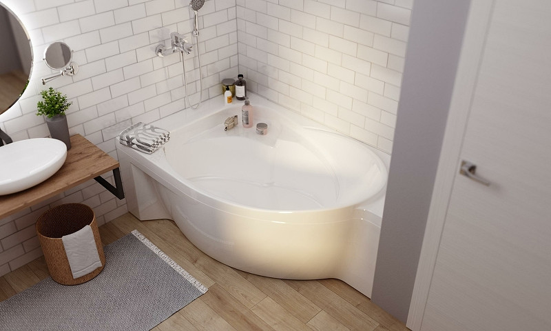 Акриловая ванна левая 175х110см белая Marka One Ergonomika 01эрг17511л