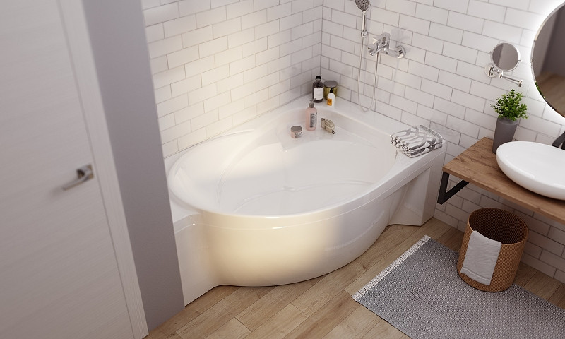 Акриловая ванна правая 175х110см белая Marka One Ergonomika 01эрг17511п