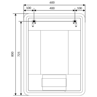 Зеркало белое 60x80см 1Marka Ц0000007710