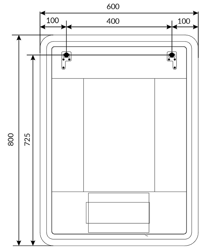 Зеркало белое 60x80см 1Marka Ц0000007710