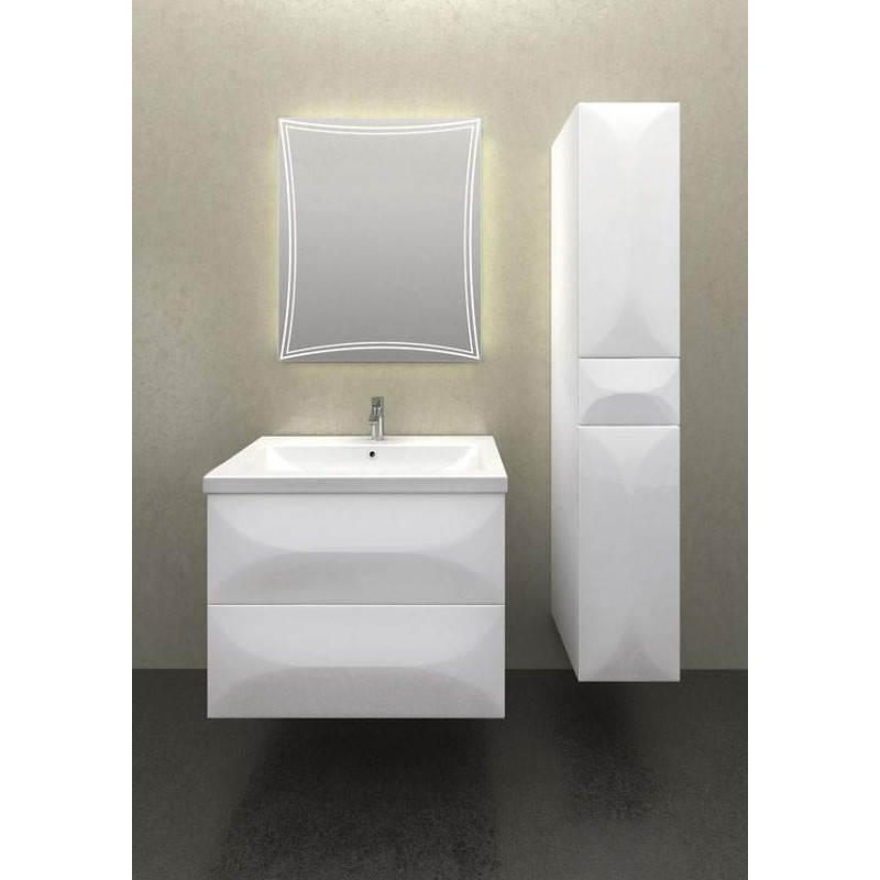 Зеркало с подсветкой белое 75x90см Marka One У26295