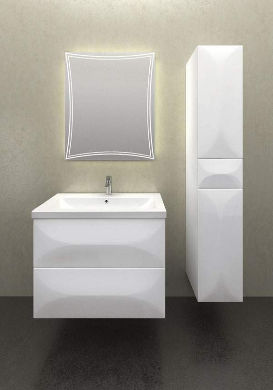 Зеркало с подсветкой белое 75x90см Marka One У26295