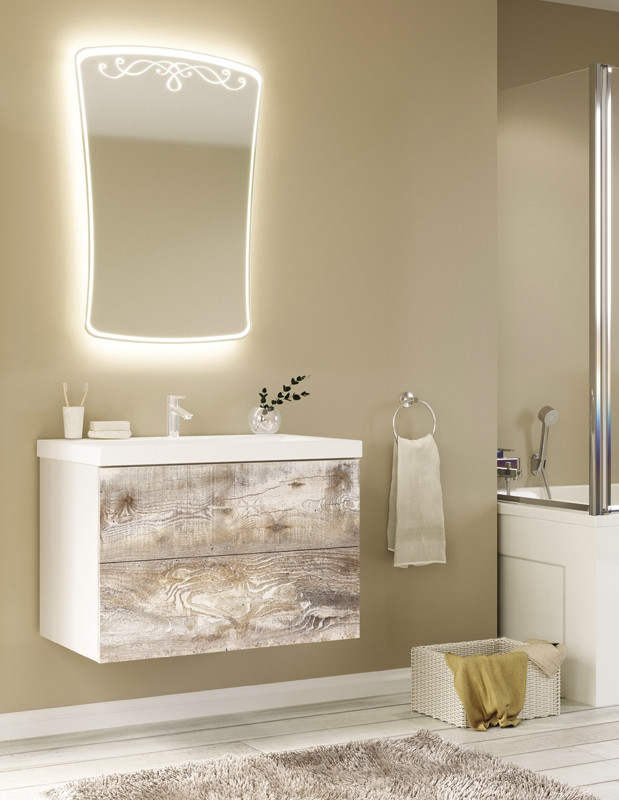 Зеркало с подсветкой белое 60x90см Marka One У52203