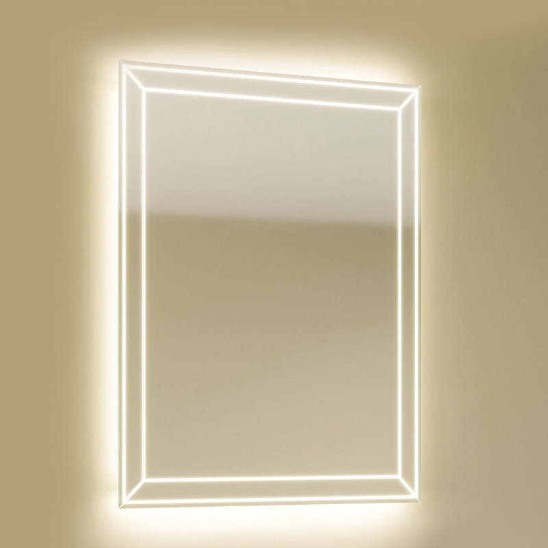 Зеркало с подсветкой белое 70x90см Marka One У52205