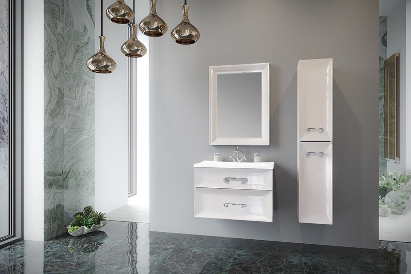 Зеркало с подсветкой белое 65x85см Marka One У72508