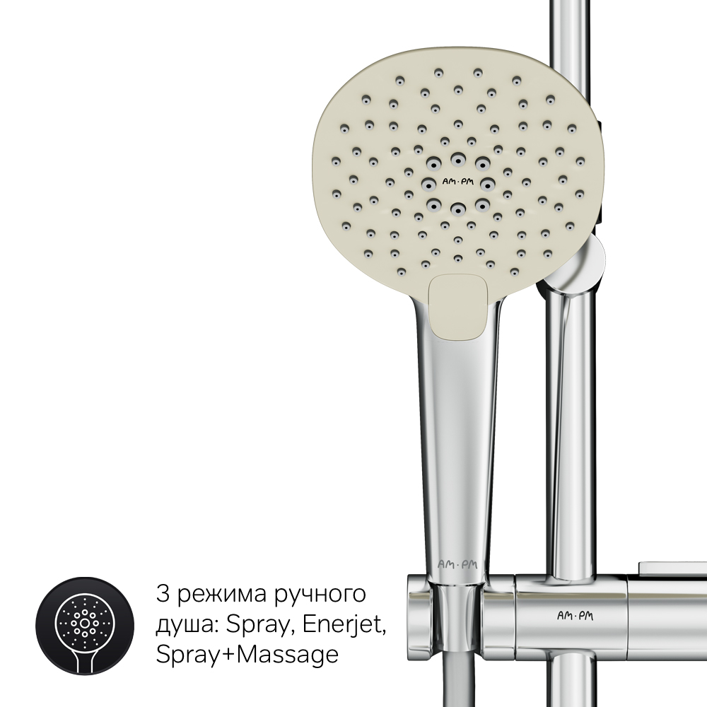 Душевая система хром Am.pm Spirit 2.0 F0770A100