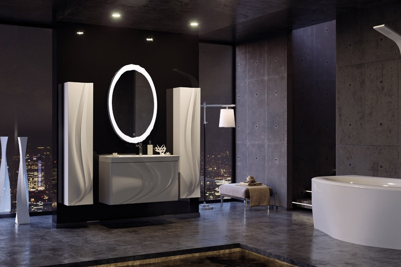 Зеркало с подсветкой белое 70x104см Aima Design У51940