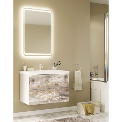 Зеркало с подсветкой белое 60x90см Marka One У52209