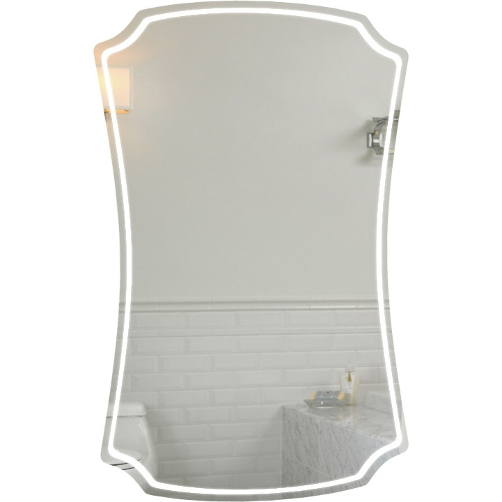 Зеркало с подсветкой белое 65x100см Marka One У52206