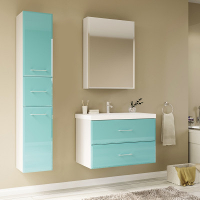 Зеркало-шкаф белое 60x80см Marka One У37178