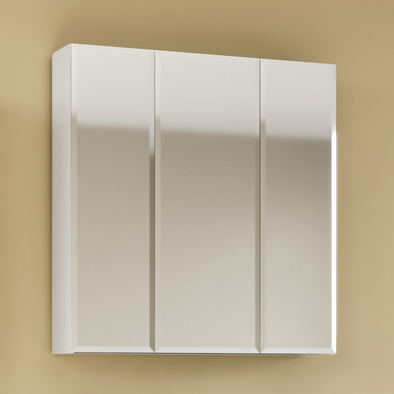 Зеркало-шкаф белое 80x80см Marka One У37180