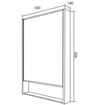 Зеркало-шкаф белое 60x90см 1Marka У83225
