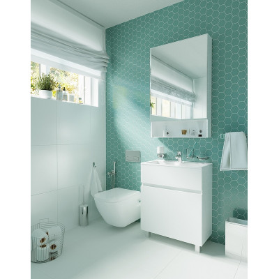 Зеркало-шкаф белое 60x90см 1Marka У83225