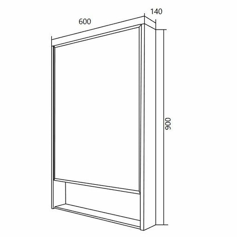 Зеркало-шкаф дуб сонома 60x90см 1Marka У84861