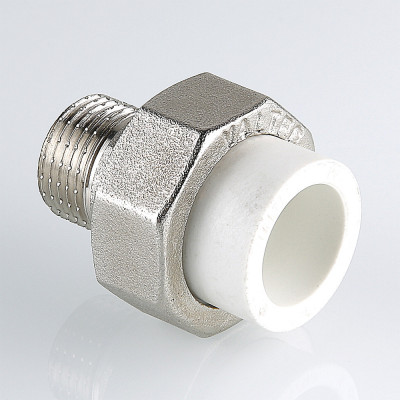 Муфта PPR белая разъемная НР 20 х 1/2" VALTEC VTp.761.0.02004