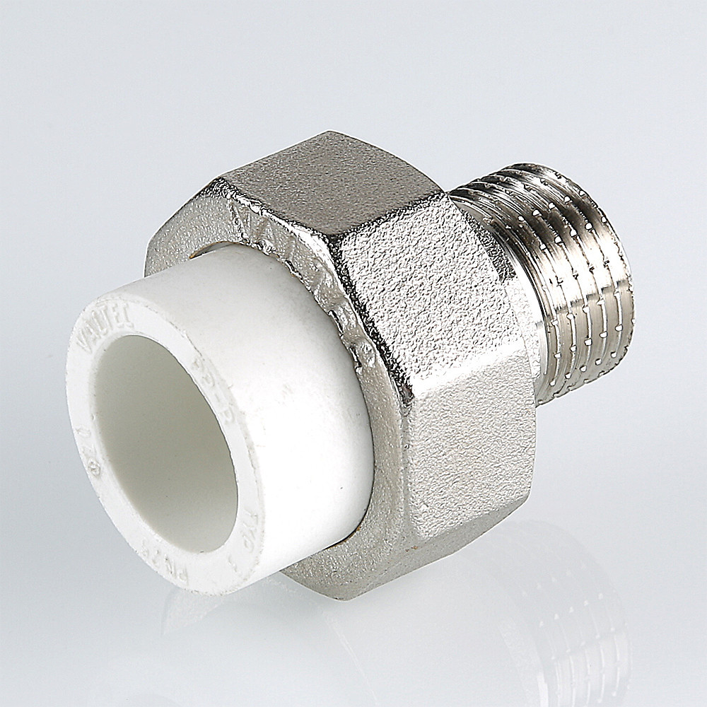 Муфта PPR белая разъемная НР 20 х 1/2" VALTEC VTp.761.0.02004