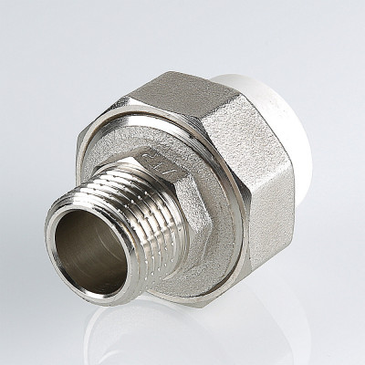 Муфта PPR белая разъемная НР 25 х1" VALTEC VTp.761.0.02506