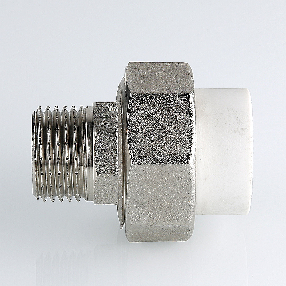 Муфта PPR белая разъемная НР 25 х1" VALTEC VTp.761.0.02506