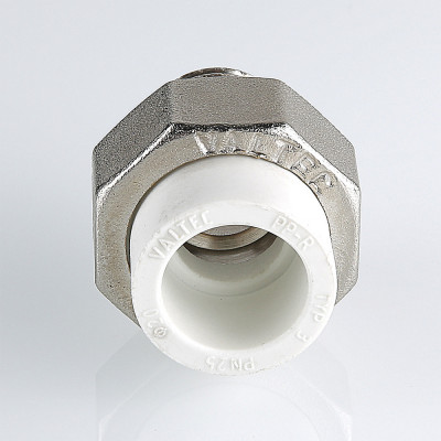 Муфта PPR белая разъемная НР 25 х1" VALTEC VTp.761.0.02506
