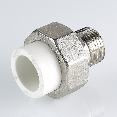 Муфта PPR белая разъемная НР 25 х1" VALTEC VTp.761.0.02506