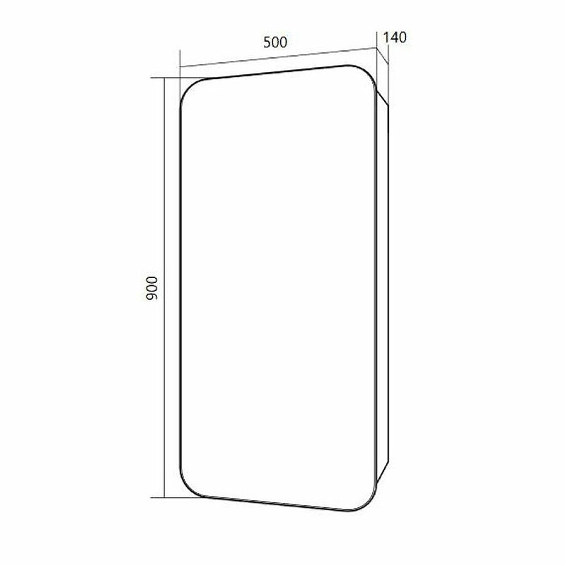 Зеркало-шкаф белое 50x90см 1Marka У83224