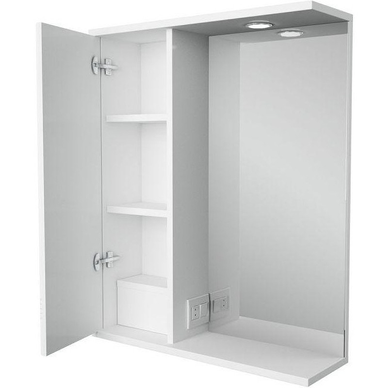 Зеркало-шкаф белое 58x72.5см 1Marka У99309